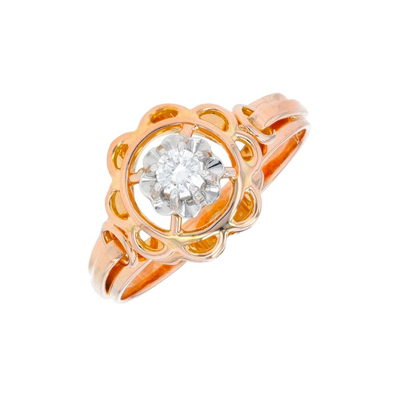Acheter Bague vintage diamant 0.12 carat 2 ors 2.87g Comme neuf - 750,00 € Bague vintage diamant 0.12 carat 2 ors 2.87g Comme neuf - reconditionné disponible sur Gemme Les Bijoux